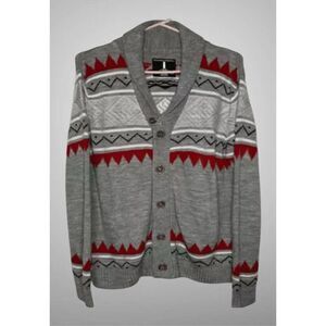 Jeans By Buffalo Grandpa Cardigan Mens Large Aztec Southwest Wool Button Sweater